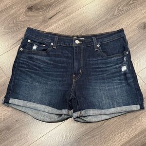 🩷Levi's Mid Length Indigo Jean Shorts Grunge Revival Summer Classic Stylish chic
